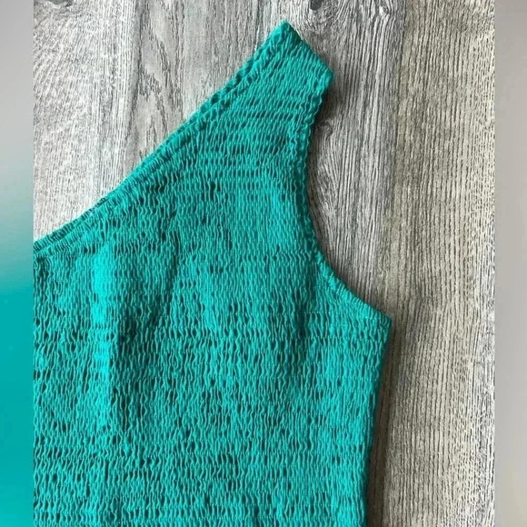 Pretty Garden Set Green Summer Top and Short Set One Size Stretchy Sleeveless - Picture 5 of 7